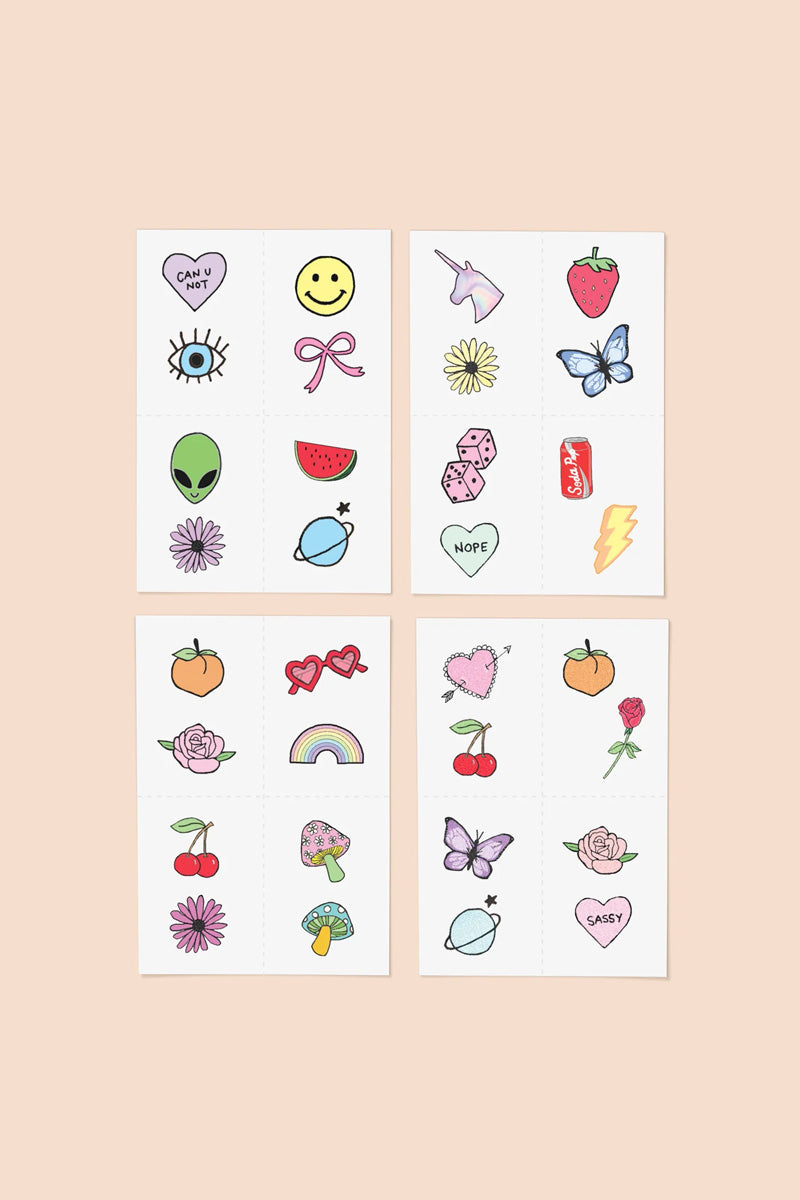 Retro Littles Temporary Tattoos