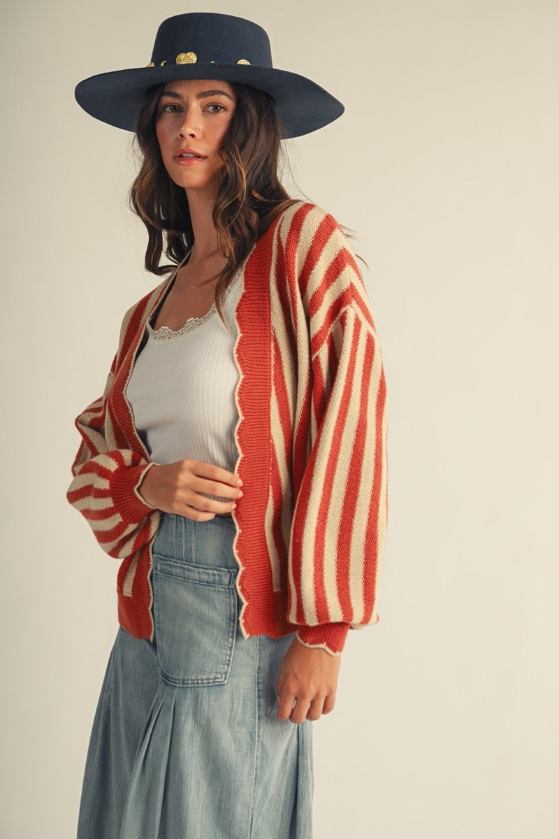 Riviera Scallop Cardigan