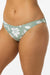 Green floral bikini bottom on a white background