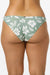 Green floral-patterned underwear on a plain background