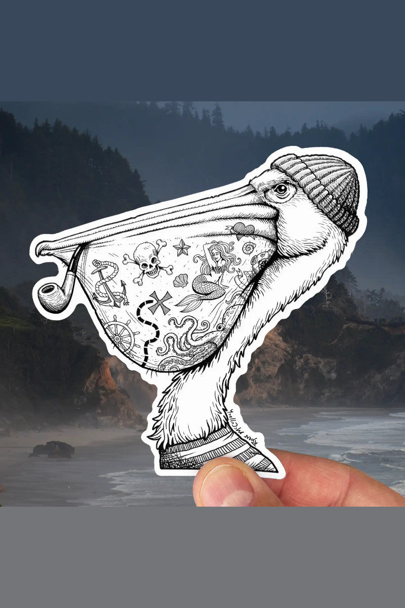 Salty Pelican Vinyl Sticker