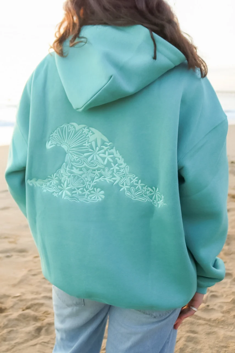 Seaglass Surf Embroidered Hoodie