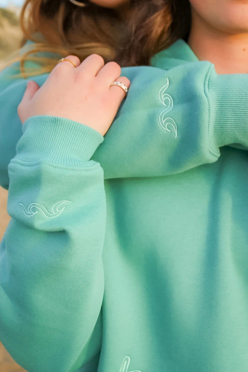 Seaglass Surf Embroidered Hoodie