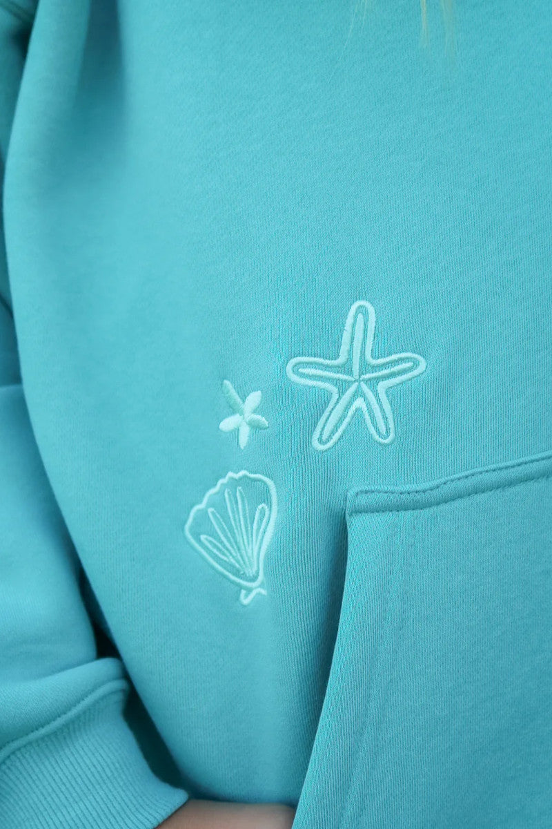Seaglass Surf Embroidered Hoodie