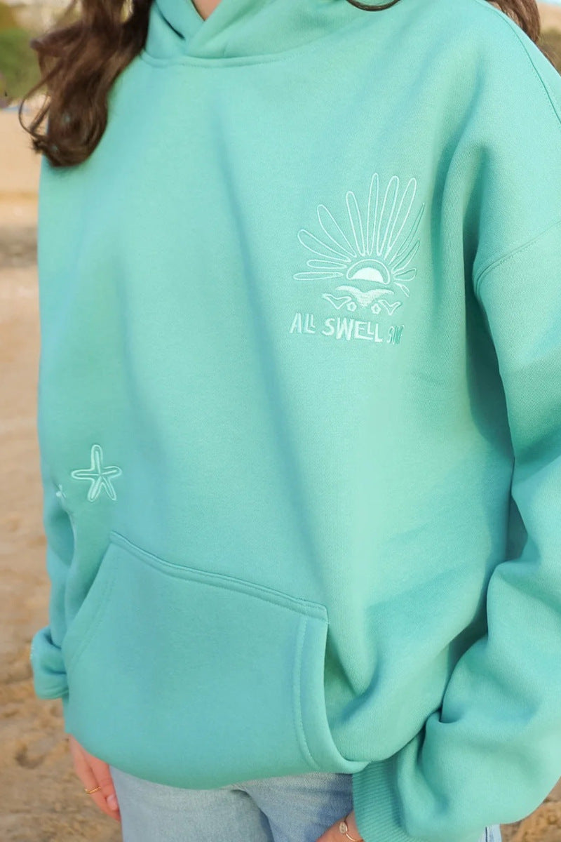 Seaglass Surf Embroidered Hoodie