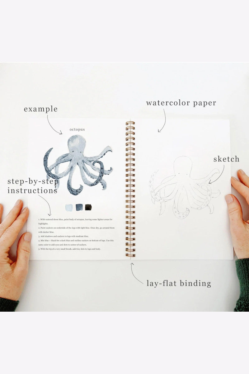 Seaside Watercolor Workbook