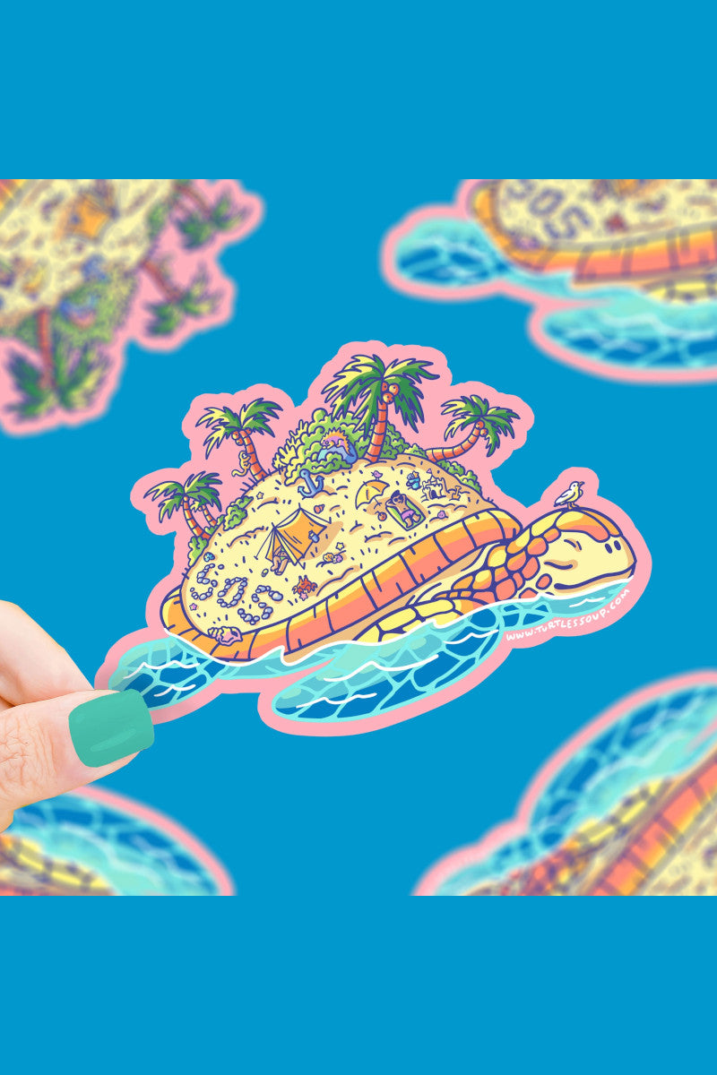 Sea Turtle SOS Sticker