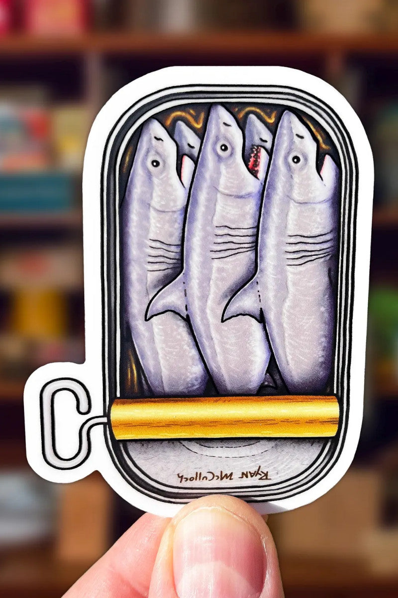Shark Sardine Vinyl Sticker