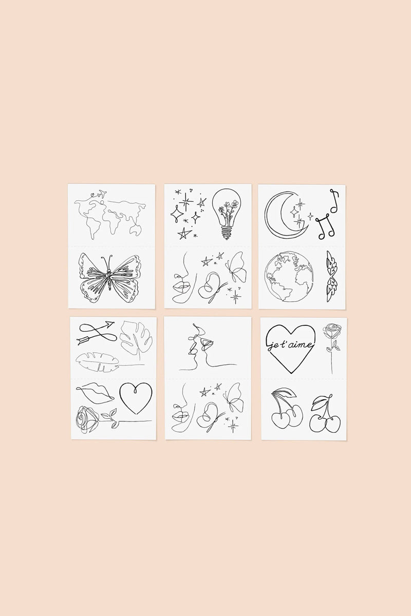 Silhouette Temporary Tattoos