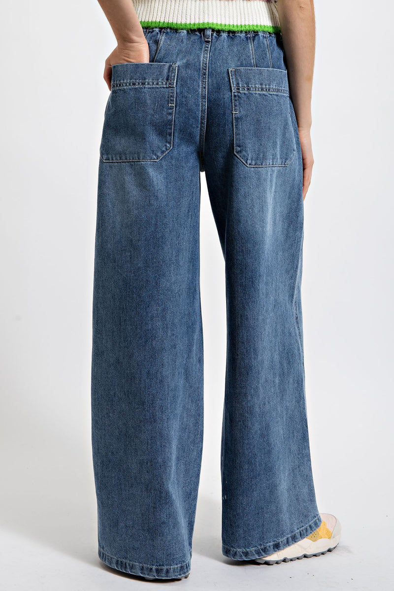 Splatter Wide Jeans