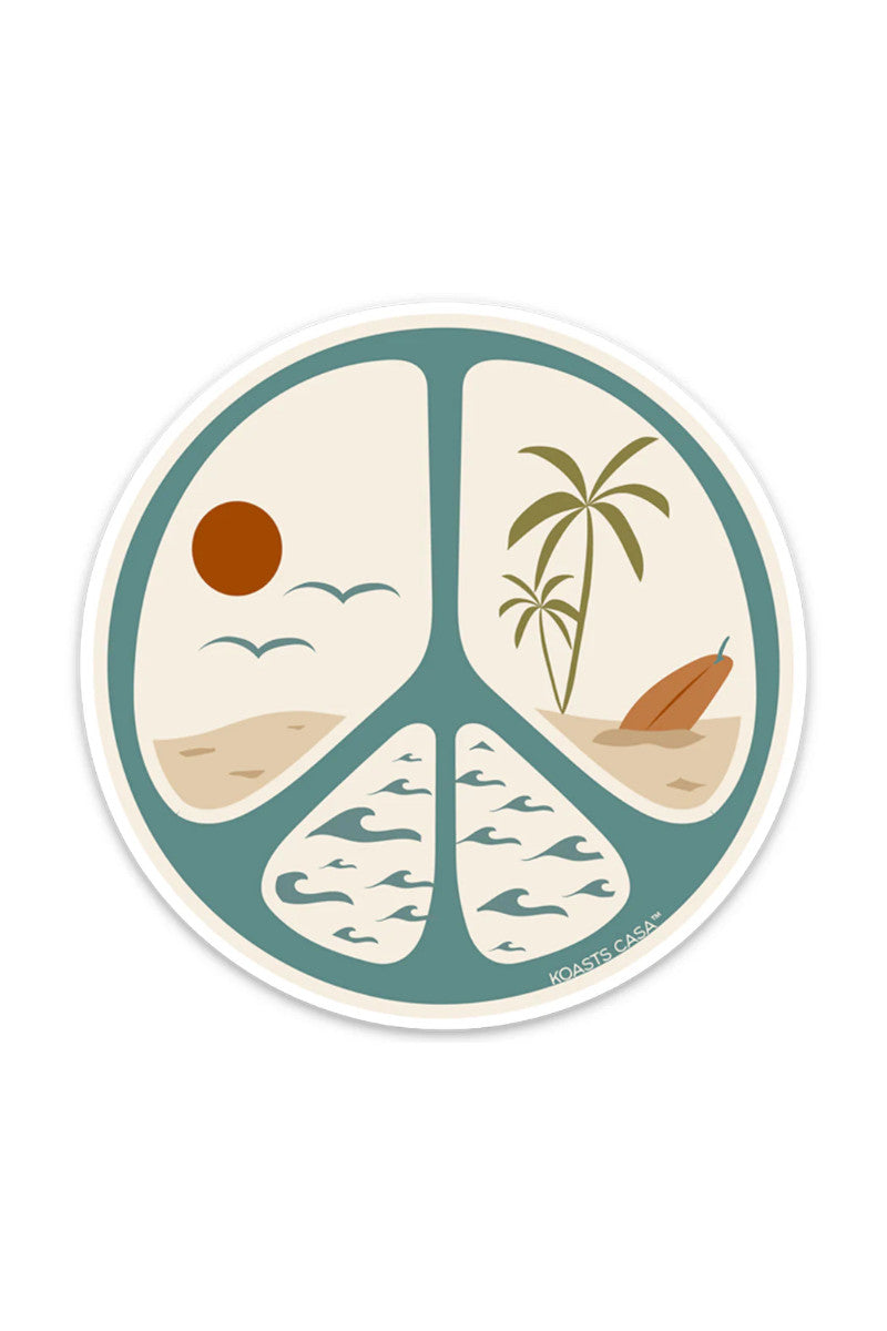 Beach Peace Sticker