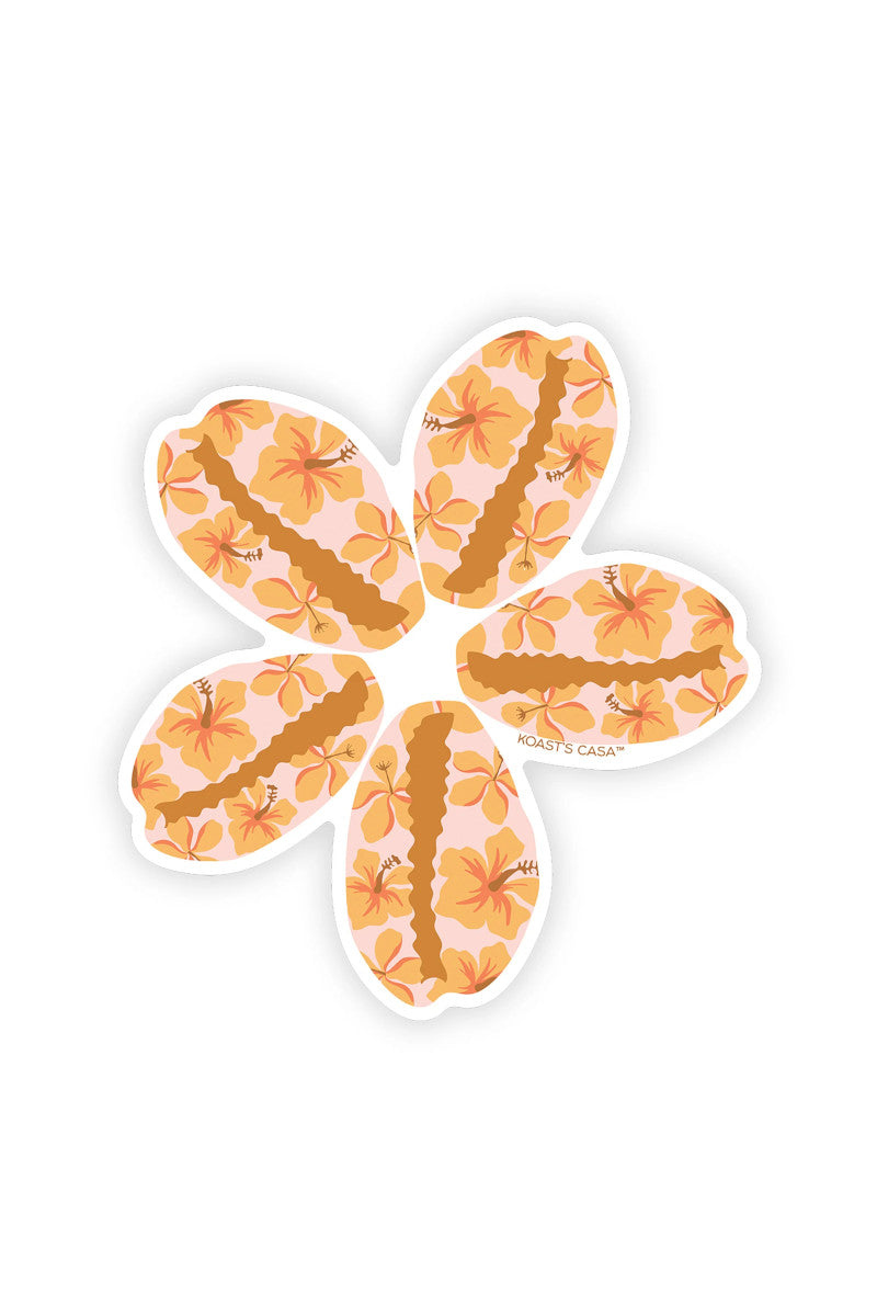 Cowrie Flower Sticker