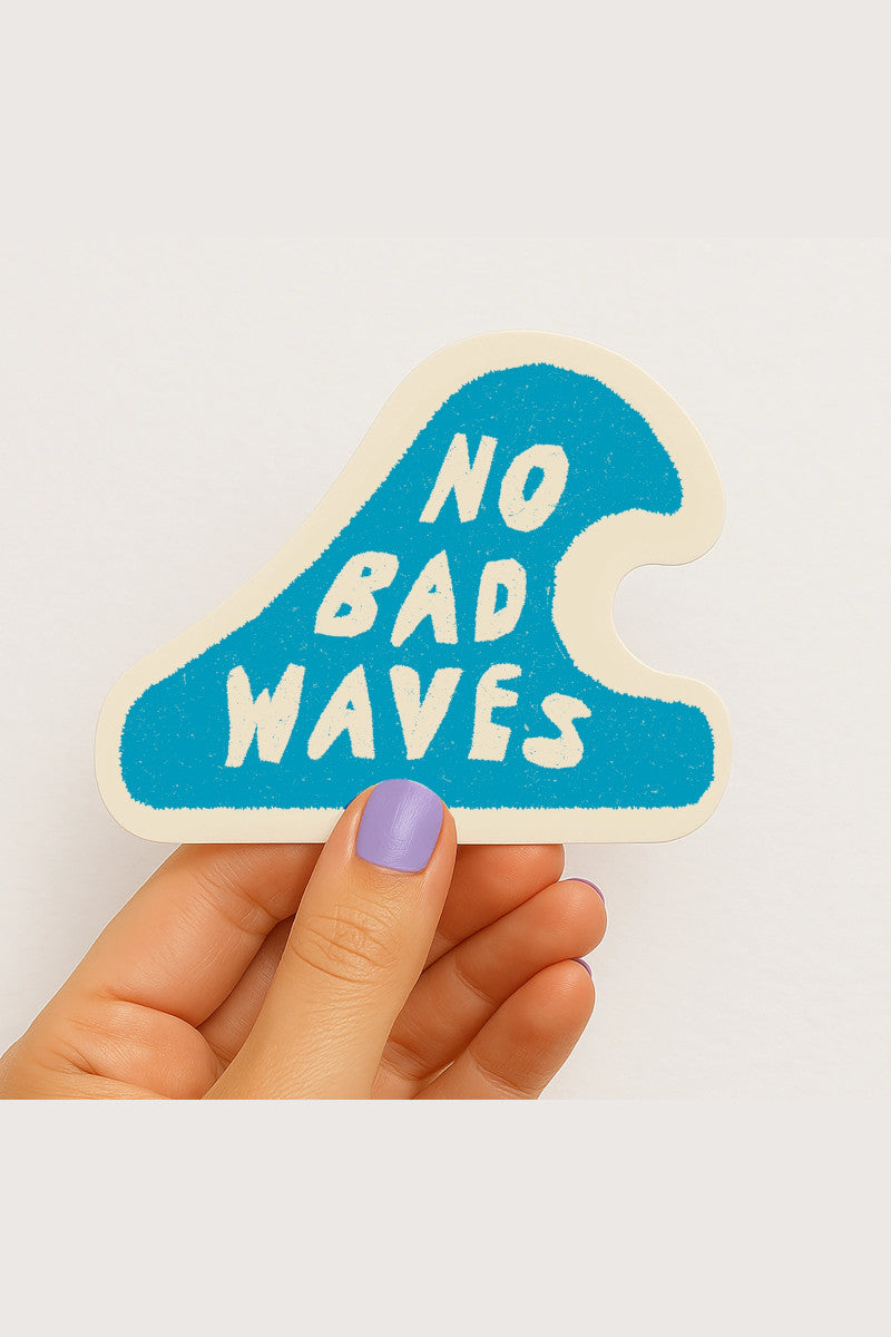 No Bad Waves Sticker