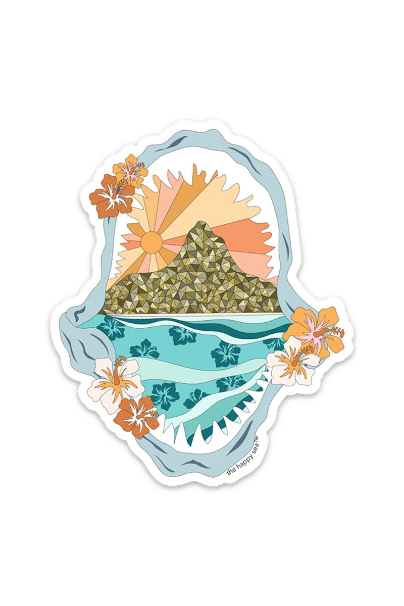 Tropical Shark Jaw Sticker
