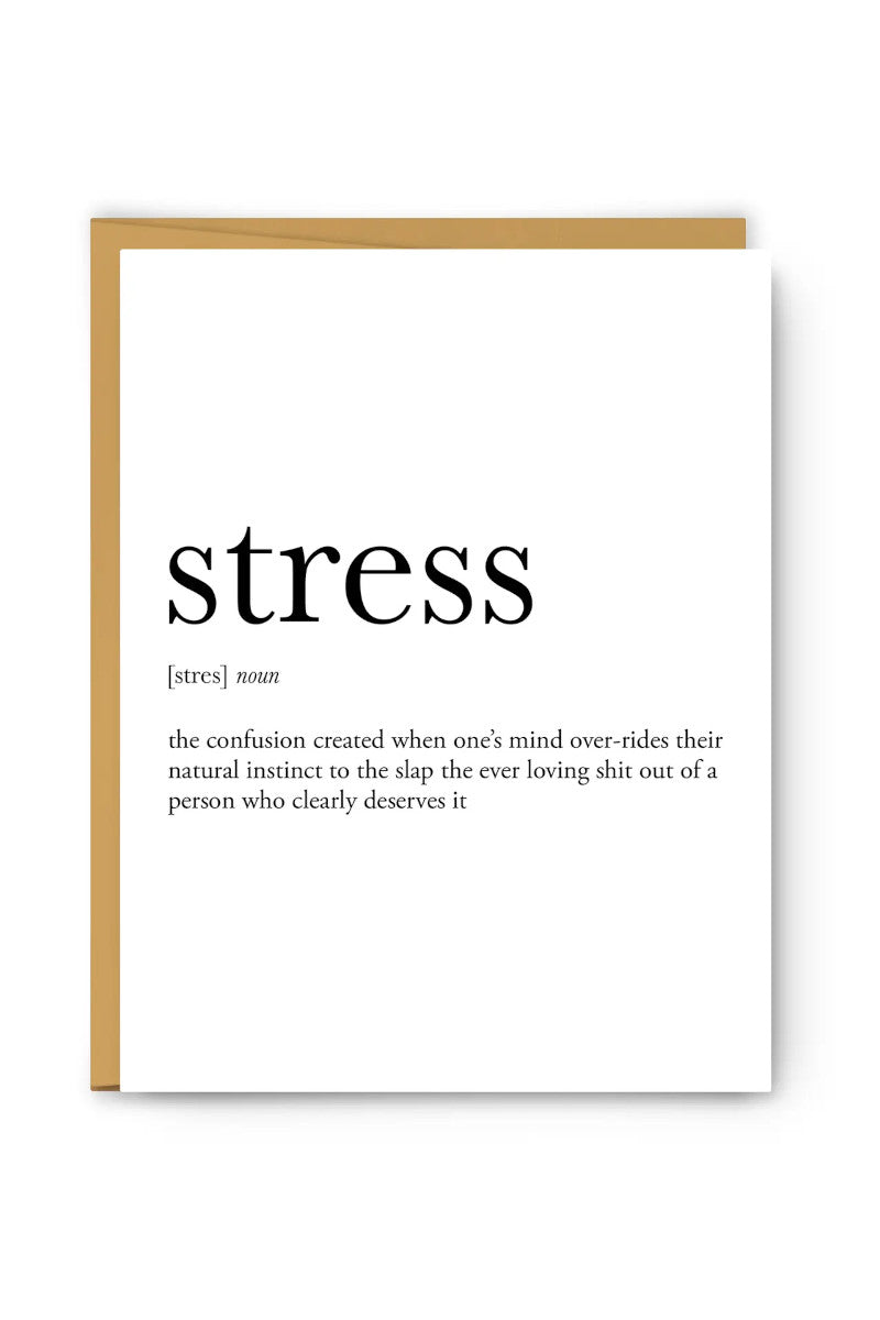Stress Definition Card