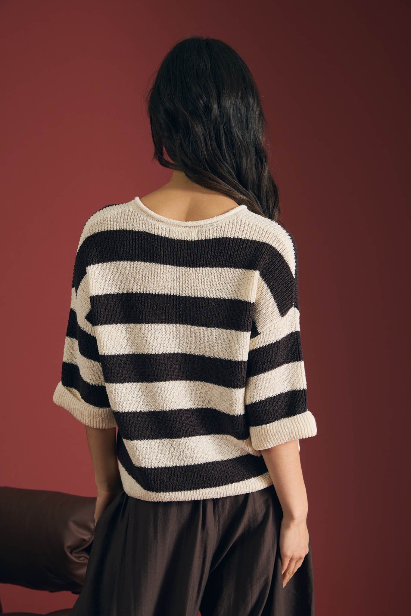 Stripe Split Sweater
