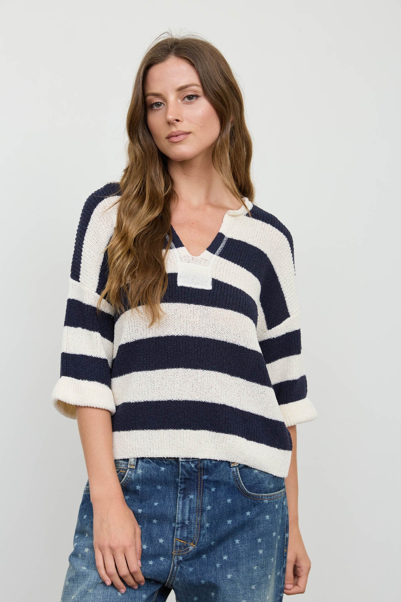 Stripe Split Sweater