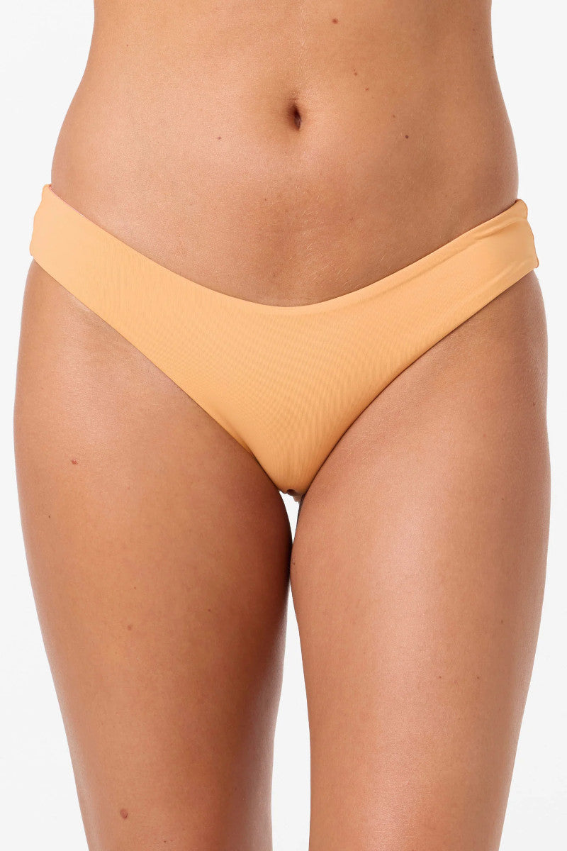 Orange bikini bottom on a white background