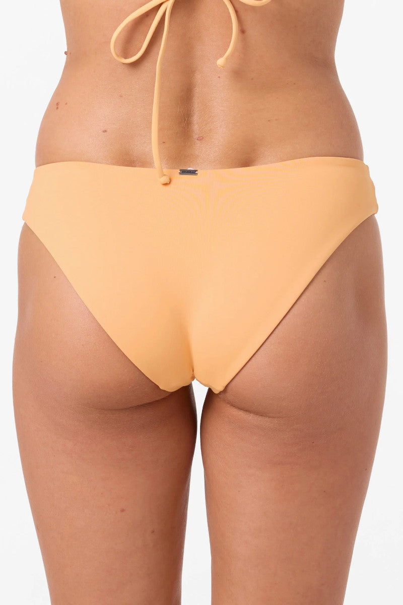 Orange bikini bottom on a plain background