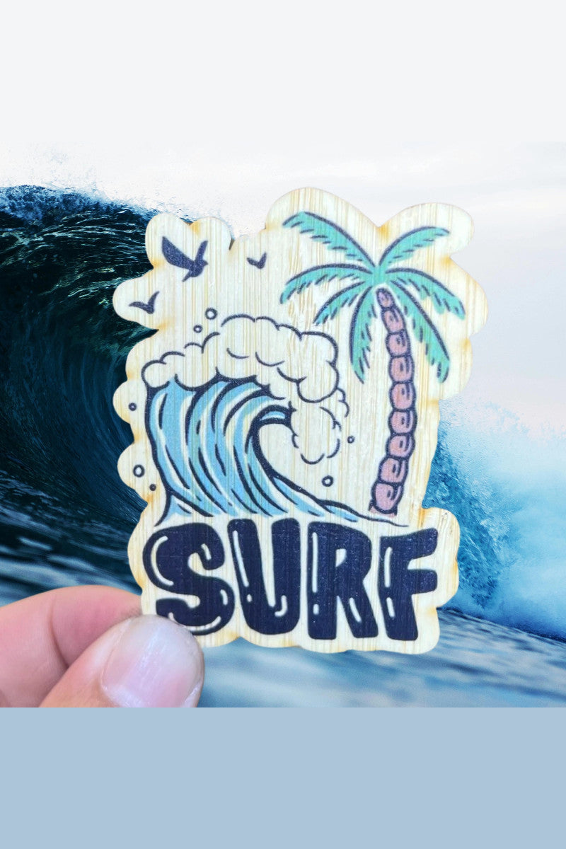 Surf Beach Bamboo Sticker