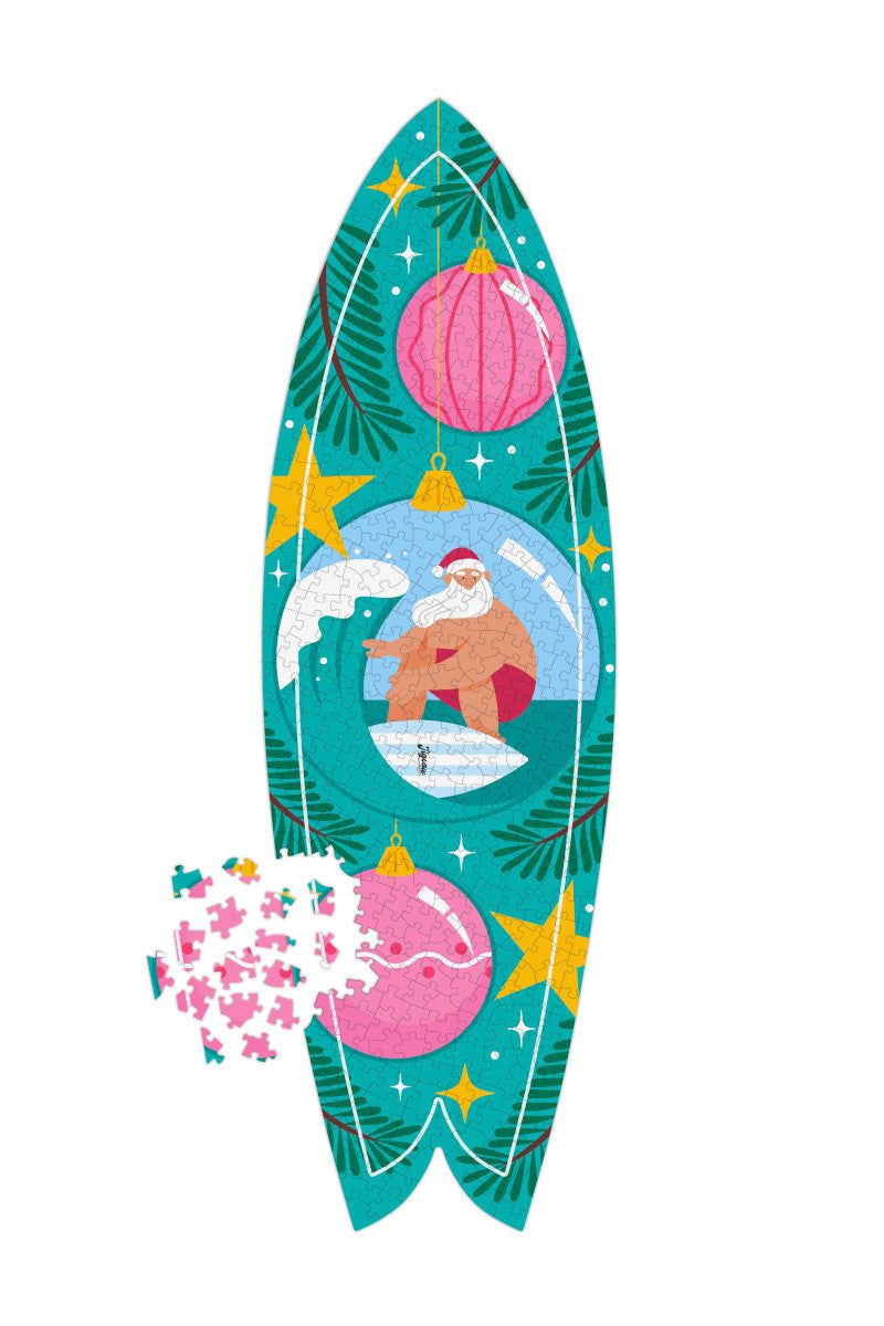 Surfing Santa Jigsaw Puzzle