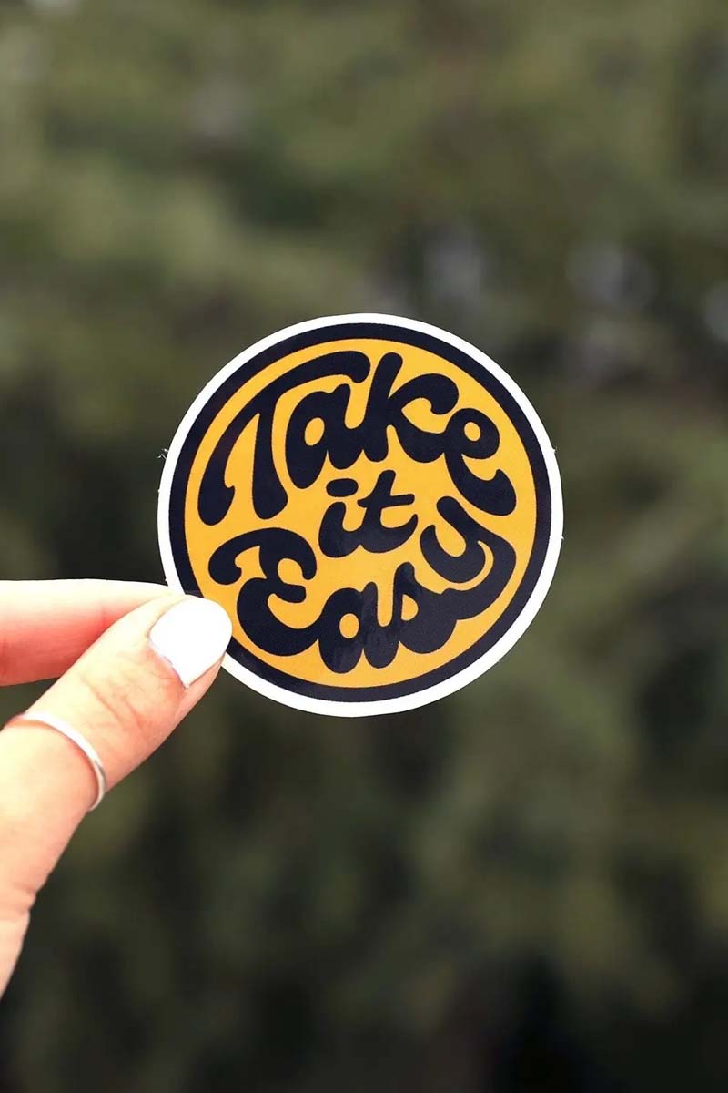 Take it Easy Circle Sticker