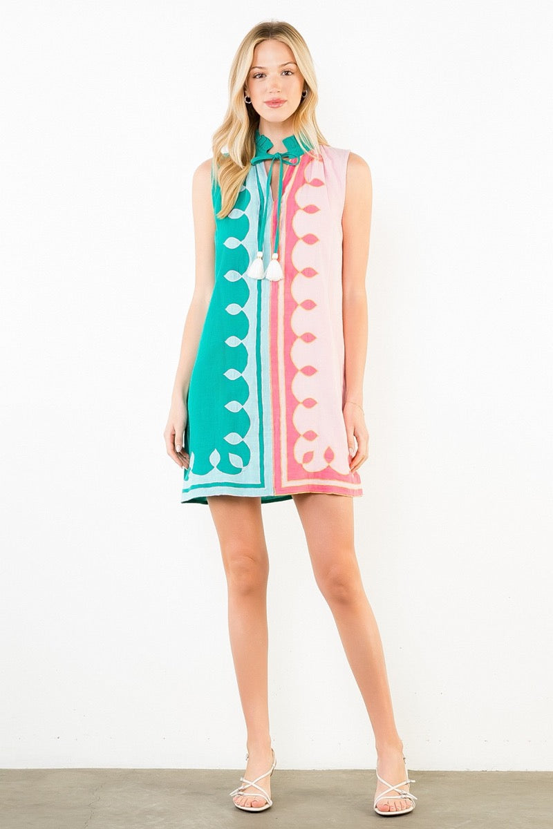 Tassel Colorblock Dress