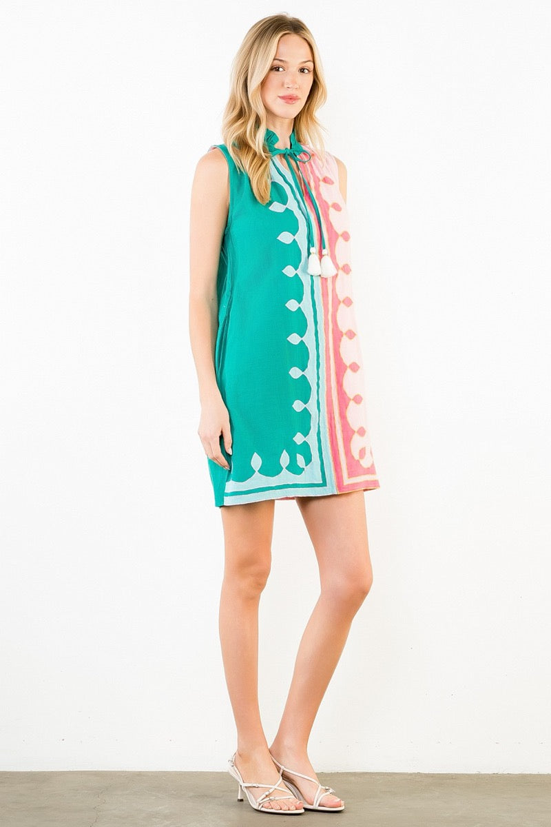 Tassel Colorblock Dress