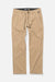 Beige pants with drawstring  on a white background