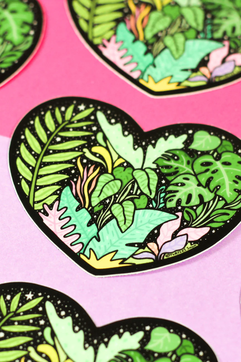 Tropical Heart Sticker
