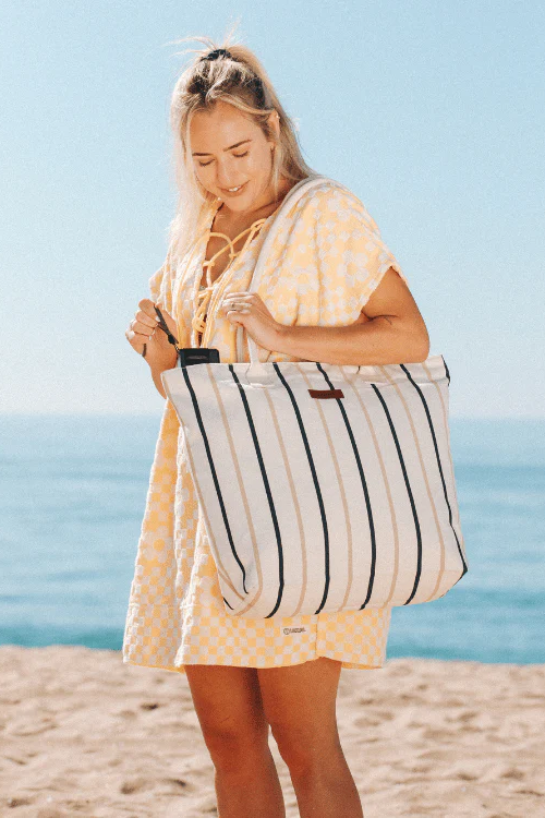 Sandcloud Vert Stripe Beach Tote