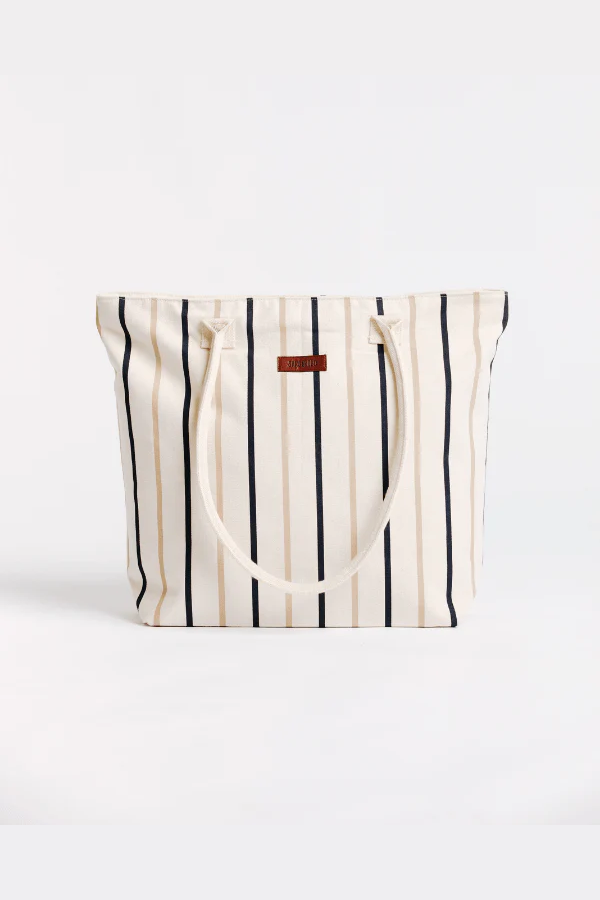 Sandcloud Vert Stripe Beach Tote