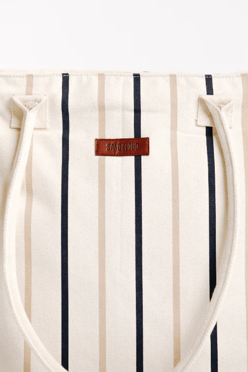 Sandcloud Vert Stripe Beach Tote