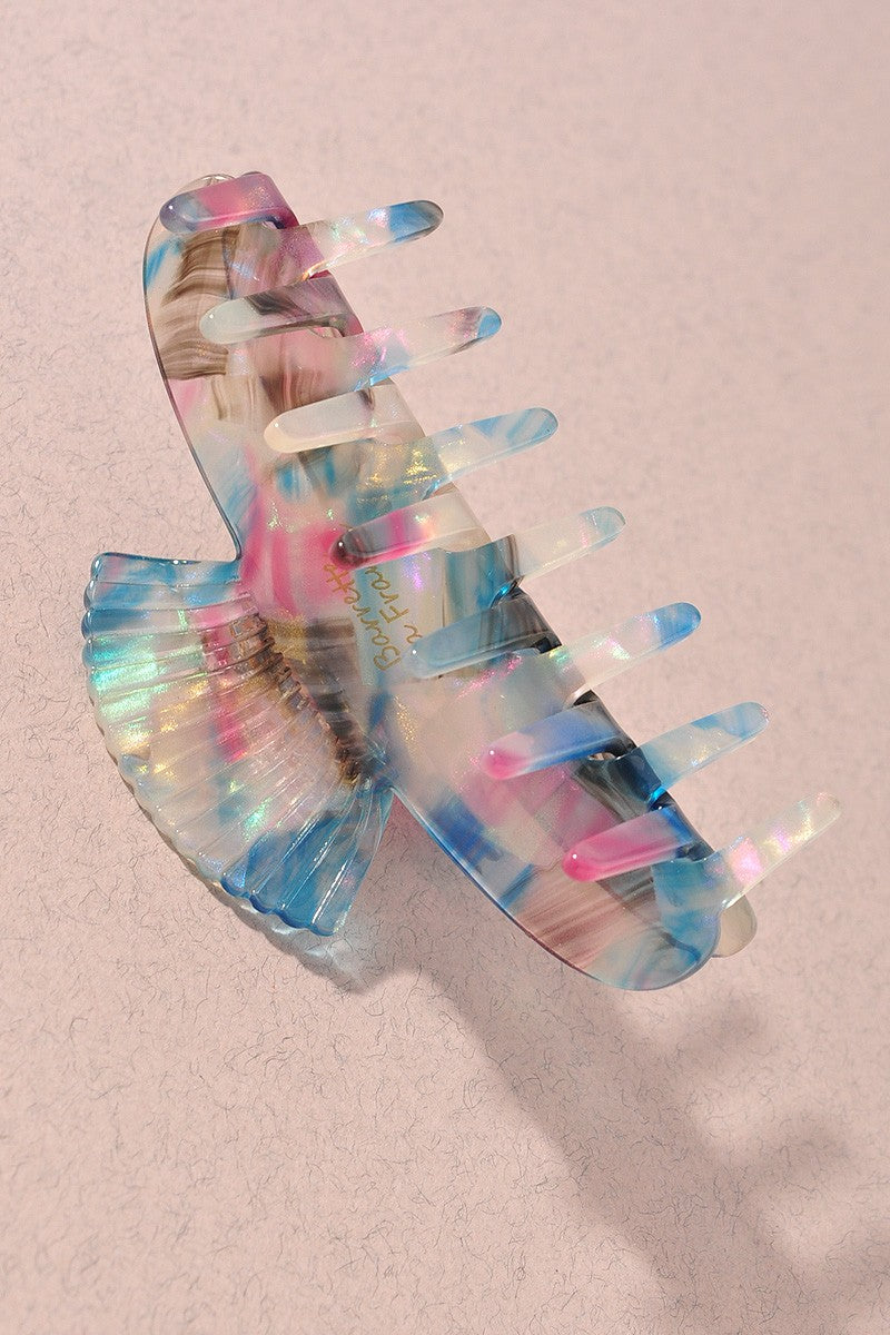 Scallop Marble Hair Claw