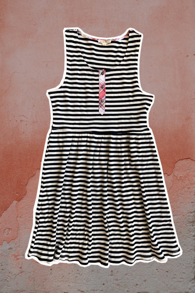 Contrast Stripe Dress