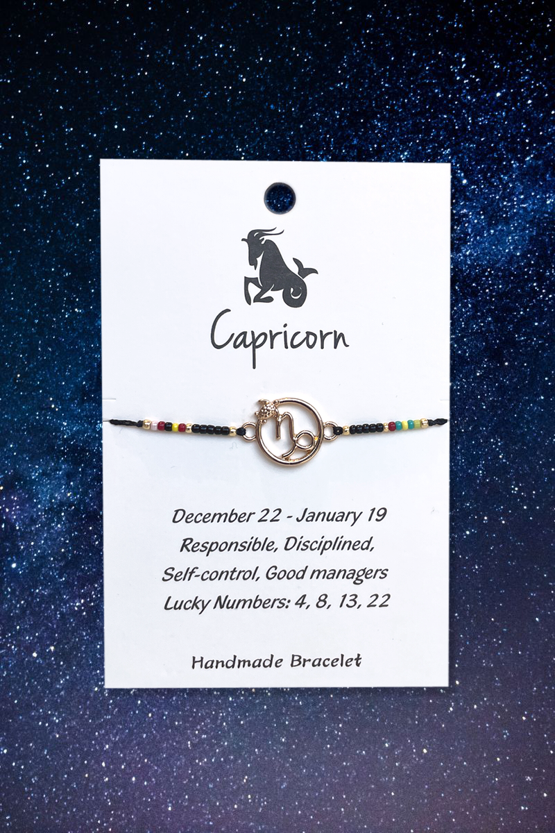 Capricorn Zodiac Wish Bracelet