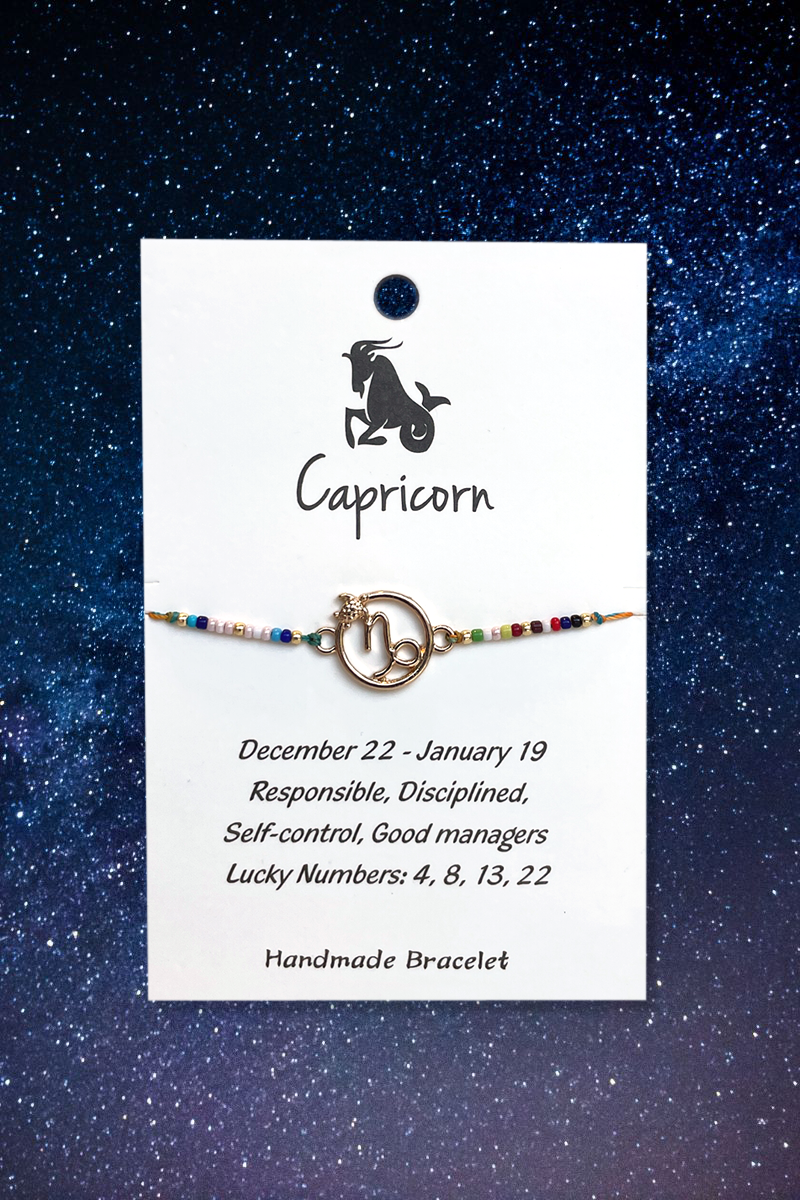 Capricorn Zodiac Wish Bracelet