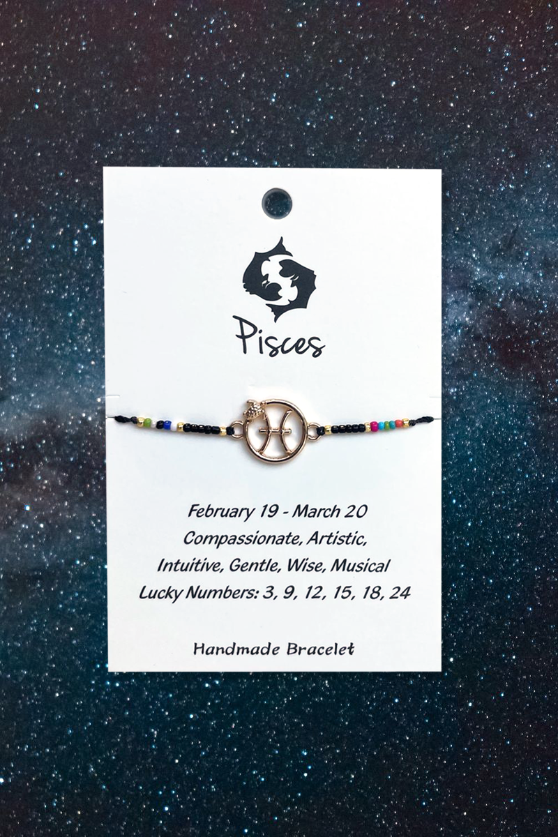 Pisces Zodiac Wish Bracelet