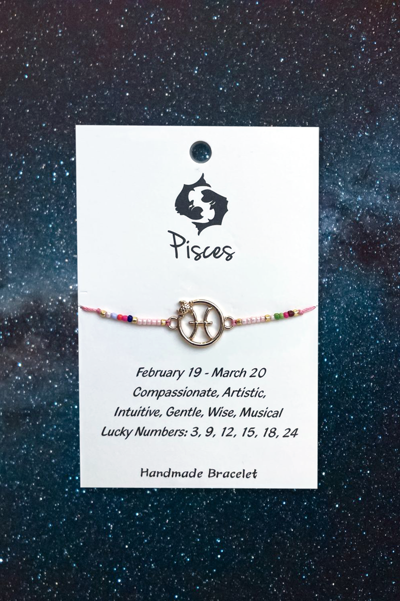 Pisces Zodiac Wish Bracelet