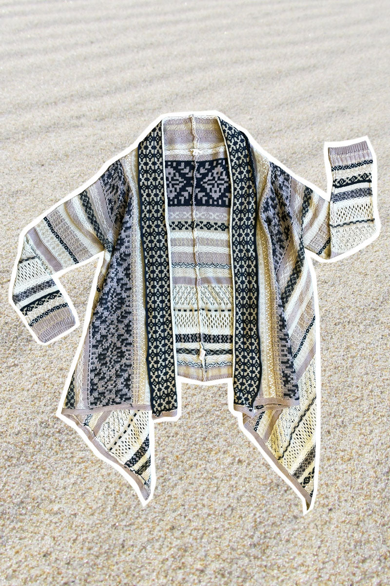 Soft Stripe Beach Cardigan