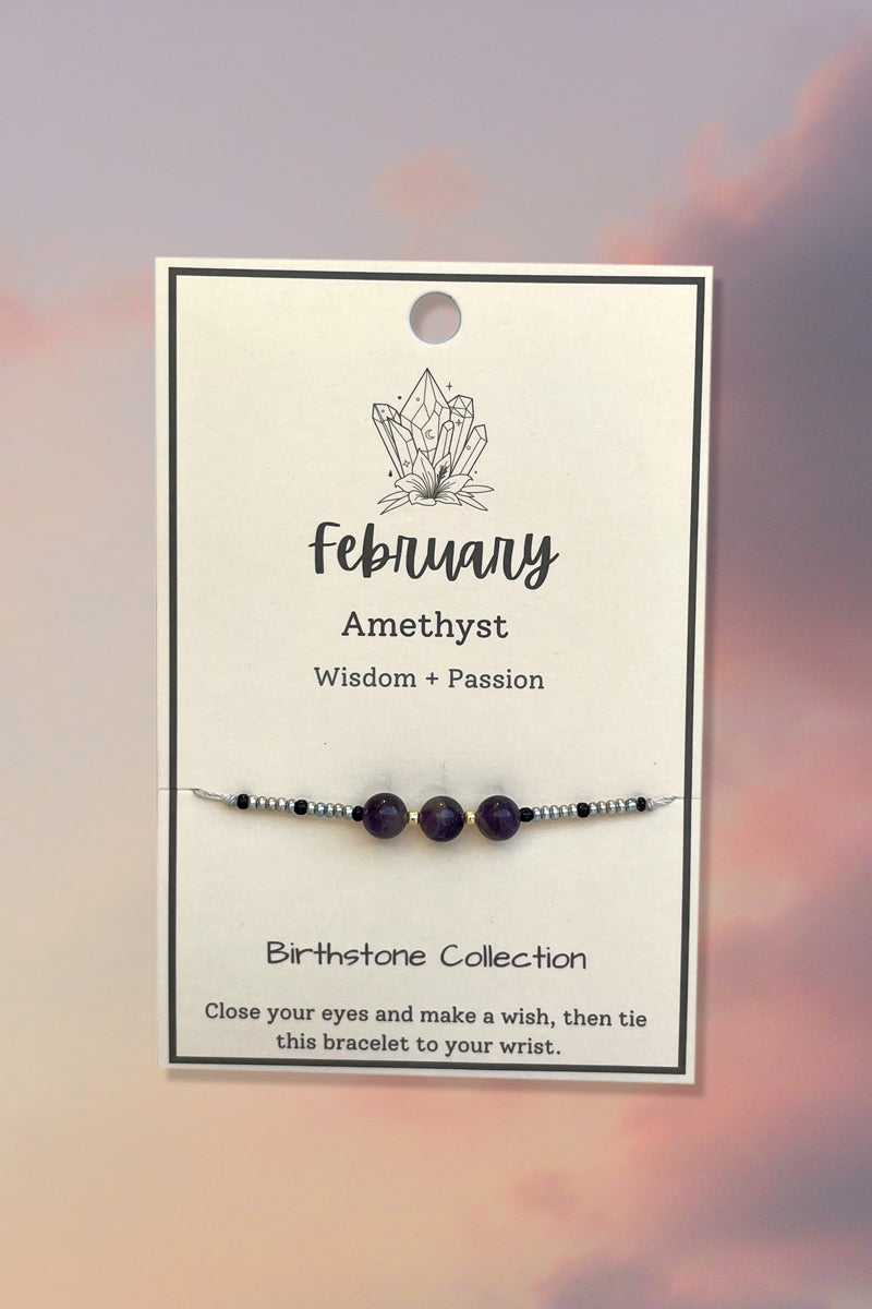 February Birthstone Wish Bracelet