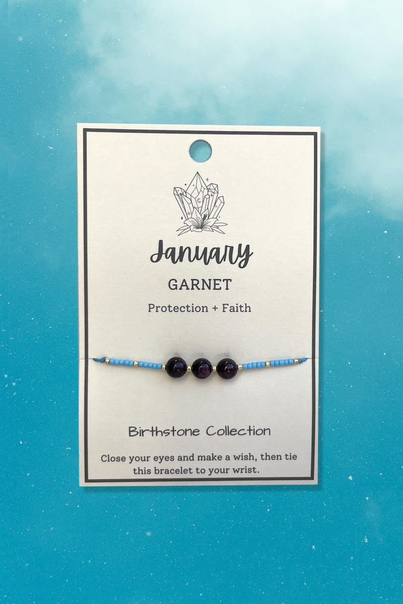 January Birthstone Wish Bracelet