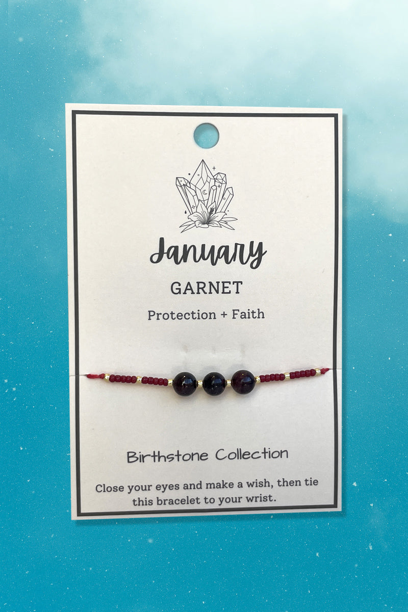 January Birthstone Wish Bracelet