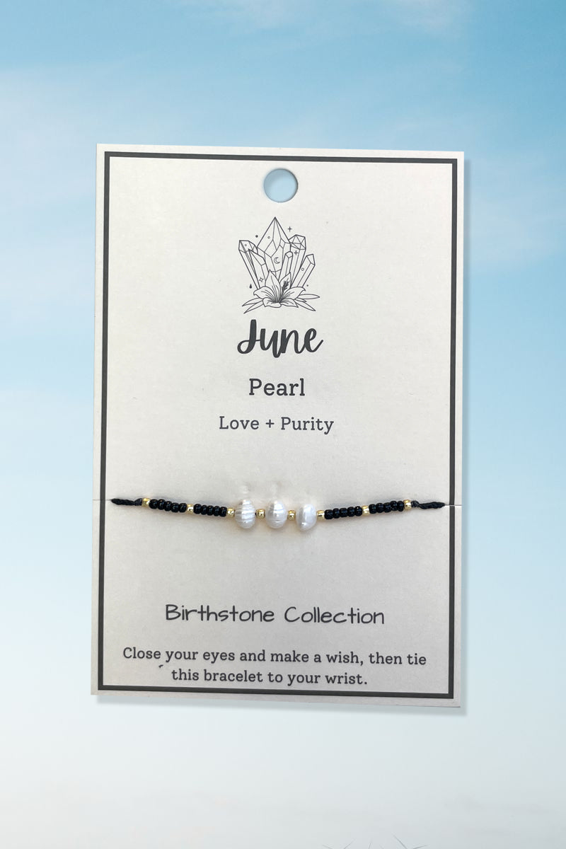 June Birthstone Wish Bracelet