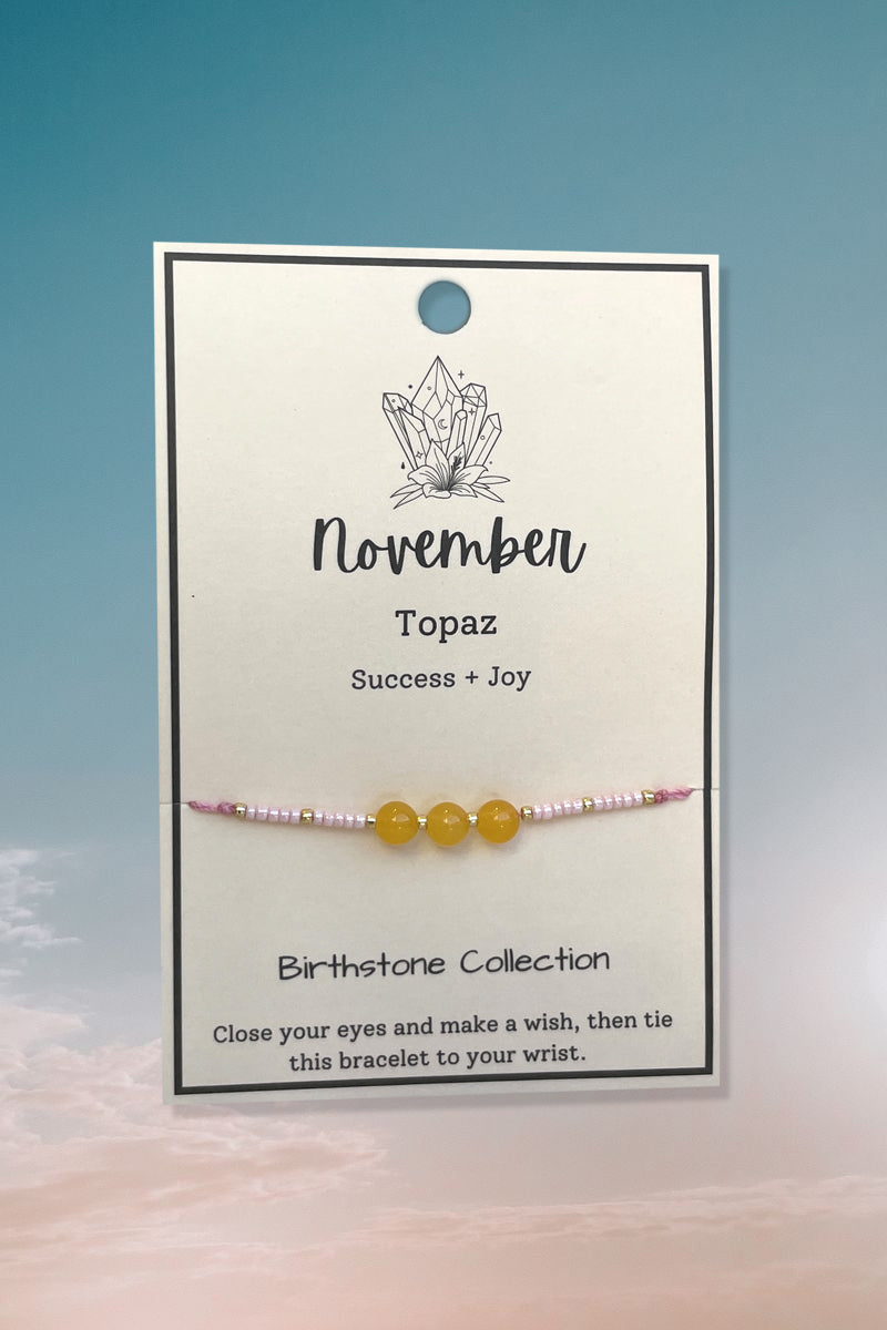 November Birthstone Wish Bracelet