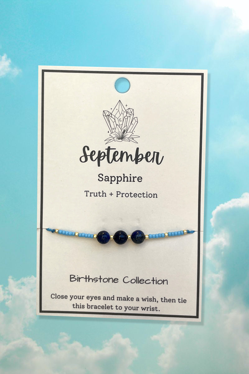 September Birthstone Wish Bracelet
