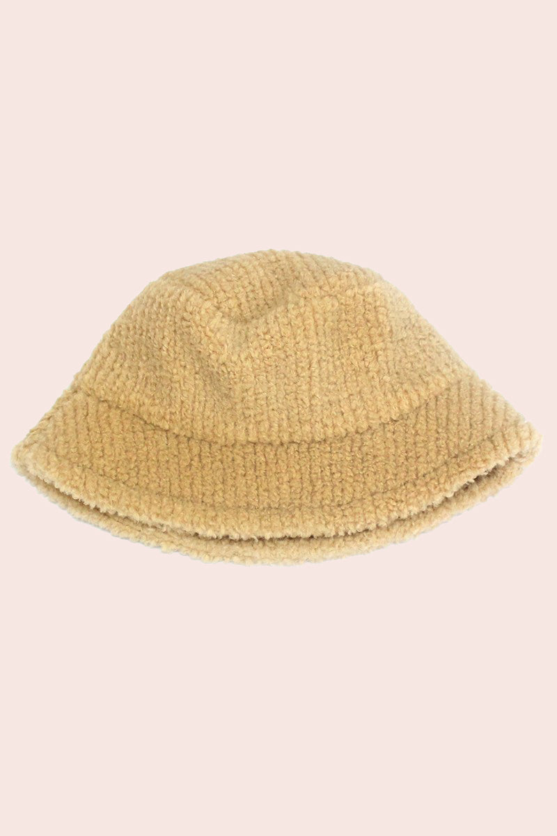 Ribbed Sherpa Bucket Hat