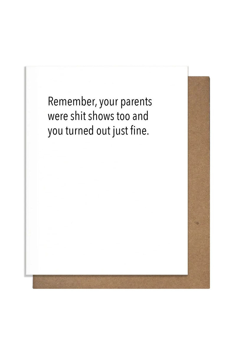 Shit Show Parents Card
