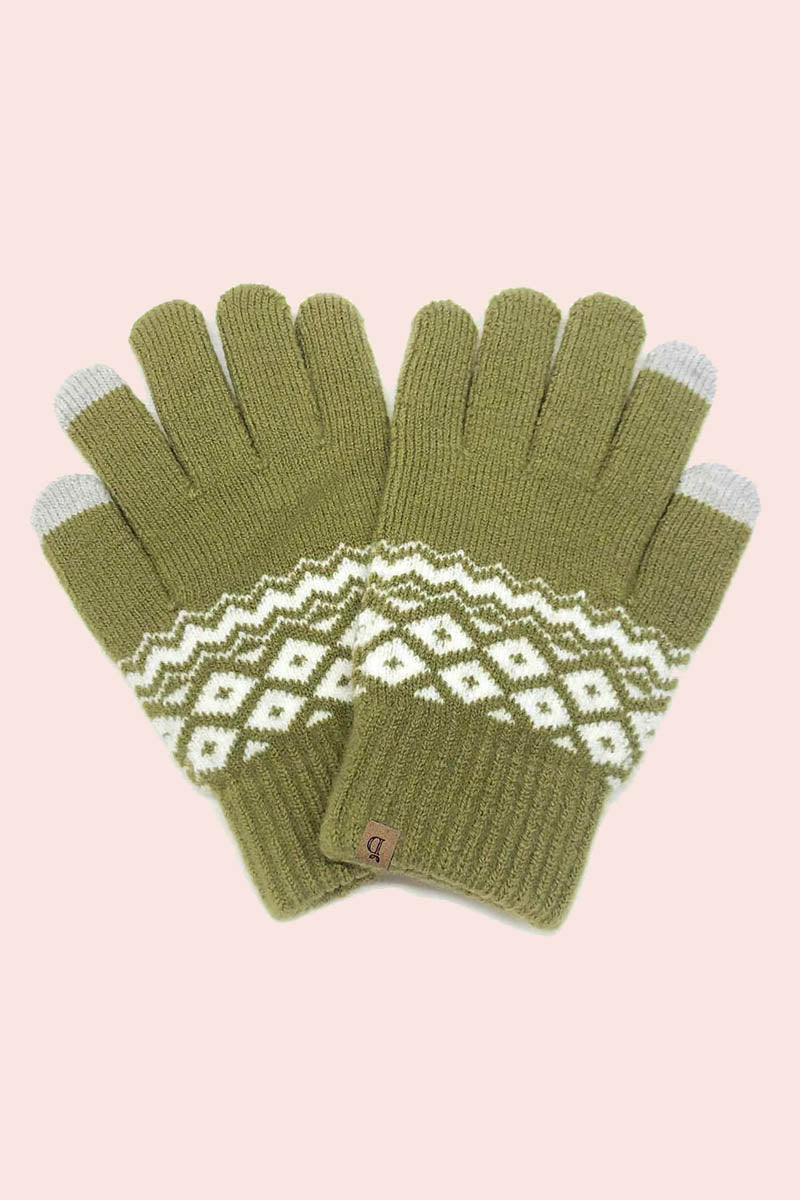 Geo Knit Gloves