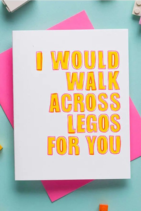 Walk Across Legos Card
